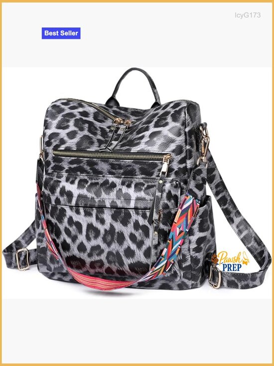 Leather Fashion Backpack Purse Multipurpose Daypack Handbag Satchel 12 Pockets
